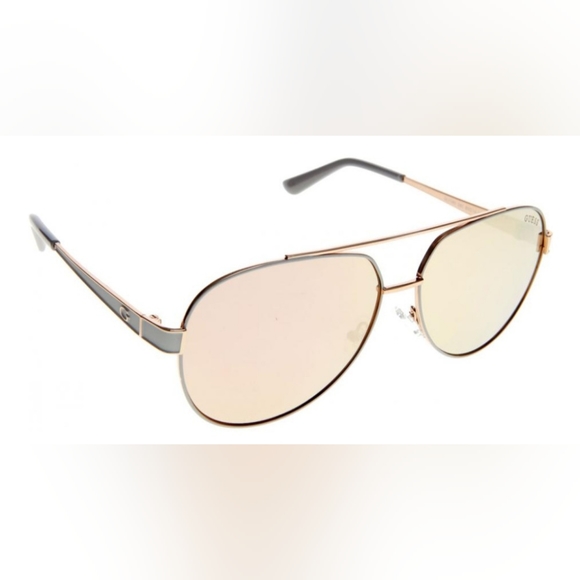 Rose Gold Aviator Sunglasses - Picture 2 of 5